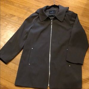 London Fog Rain Coat.  Size XL. Detachable Hood.
